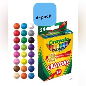 Crayola 24ct Kids Crayons  Pack (4-Pack)